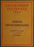 Barbirolli, John - Salzburg Festival Program 1947