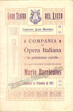 Barrientos, Maria - Teatro del Liceo Programs 1913-1915