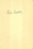 Bartok, Bela - Signature on Album Page + Photo