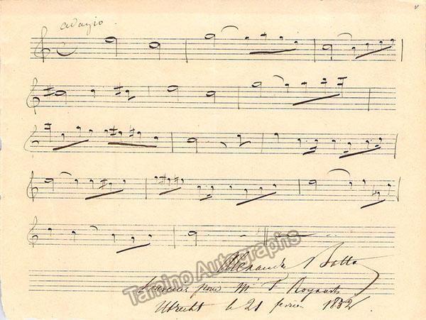 Alexander Batta Autograph Music Quote 1852 Tamino