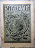 Bayreuth 1884 - Rare Vintage Parsifal Program