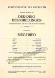 Bayreuth 1941 - Siegfried Program