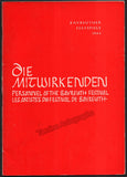 Bayreuth 1963-64-67 - Personnel of the Bayreuth Festival Guide