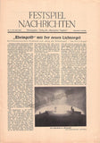 Bayreuth Festival 1953 - Official Newsletters-Gazettes-Menu Lot