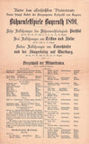 Bayreuth Festival - Set of 3 Playbills 1891 & 1892