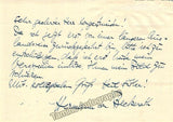 Beckerath, Hermann von - Autograph Note Signed