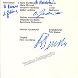 Benda, Hans von - Signed Program Berlin 1968