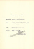 Benedetti Michelangeli, Arturo - Program Lot 1943-1961