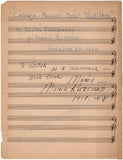 Berezowsky, Nicolai - Autograph Music Manuscript 1944