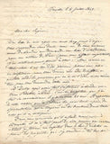 Beriot, Charles de - Autograph Letter Signed 1849