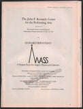 Bernstein, Leonard - Program Bernstein's Mass Washington 1971