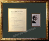 Bernstein, Leonard - Signed Photo and Inaugural Program NY Philharmonic Hall 1962
