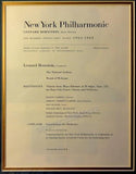 Bernstein, Leonard - Signed Photo and Inaugural Program NY Philharmonic Hall 1962