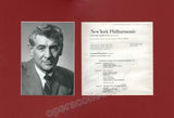 Bernstein, Leonard - Signed Program, World Premiere of David Diamond´s Piano Concerto