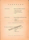 Bliss, Arthur - Concert Program Vienna 1946
