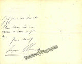 Blumenthal, Jacques - Autograph Letter Signed 1879