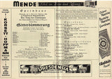Bohm, Karl - Opera Cast Page Lot 1933-1939
