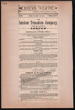 Boston Opera and Theater Album Clip Collection 1890-1898