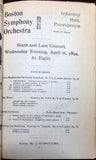 Boston Symphony Orchestra Programs 1892-98 - Lot of 38 Programs