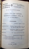 Boston Symphony Orchestra Programs 1898-1905 - Lot of 33 Programs
