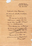 Boulanger, Nadia - Autograph Notes & Letter Signed c.1964