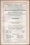 Boulanger, Nadia - Concert Program Boston Symphony 1925