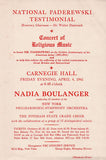 Boulanger, Nadia - Signed Program 1939