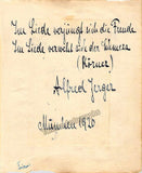 Braunfels, Walter - Autograph Music Quote Signed 1920