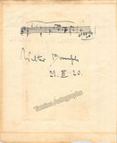 Braunfels, Walter - Autograph Music Quote Signed 1920