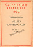Britten, Benjamin - Concert Program Salzburg 1952