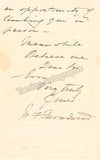 Broadwood, Henry Fowler - Autograph Note Signed