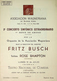 Busch, Fritz - Teatro Colón Program Lot 1935-1945
