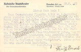 Busch, Fritz - Typed Note Signed 1923