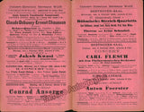Busoni, Ferruccio - Friedman, Ignaz - Schnabel, Artur - Ansorge, Conrad - Flesch, Carl - Playbill 1909