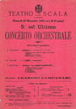 Campanari, Leandro - Lot of 7 Programs La Scala 1897