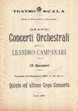 Campanari, Leandro - Lot of 7 Programs La Scala 1897