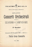 Campanari, Leandro - Lot of 7 Programs La Scala 1897