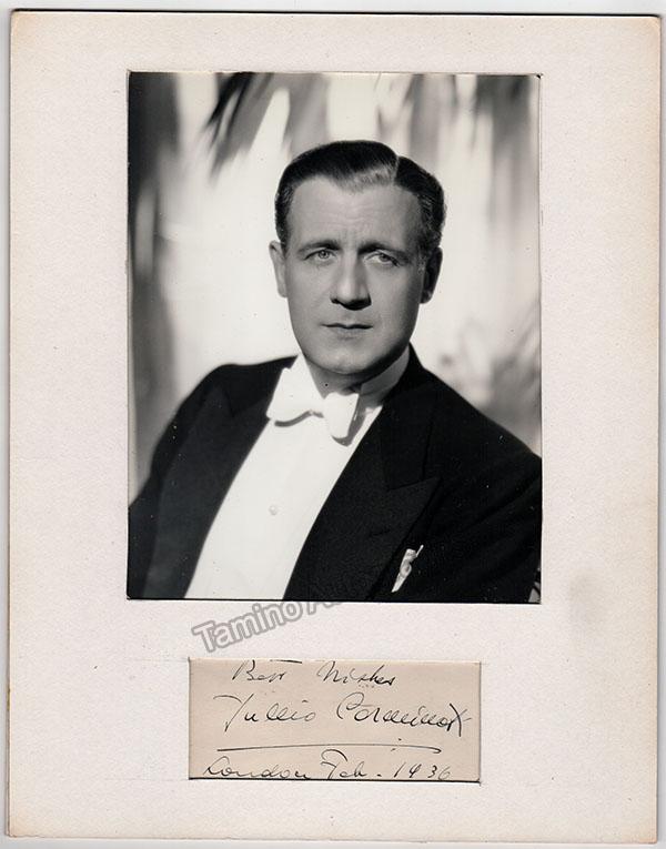 Tullio Carminati Autograph Signature & Photo 1936 Tamino