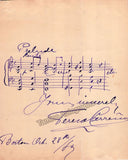 Carreño, Teresa - Autograph Music Quote Signed