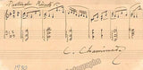 Chaminade, Cecile - Autograph Music Quote Signed & Note 1930