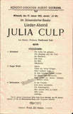 Concert Playbills Vienna 1900-1912 - Lot of 9