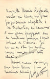 Corneil de Thoran, Maurice - Autograph Note Signed 1920