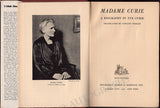 Curie, Eve - Signed Book "Madame Curie" 1937