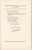 Curzon, Clifford - Budapest String Quartet - Signed Program