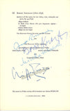 Curzon, Clifford - Budapest String Quartet - Signed Program