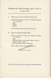 Curzon, Clifford - Budapest String Quartet - Signed Program