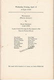 Curzon, Clifford - Budapest String Quartet - Signed Program