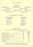 Damrosch, Walter - Koussevitzky, Serge - Carnegie Hall Announcements