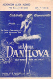 Danilova, Alexandra - Signed Program Havana 1954