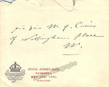 De Sarasate, Pablo - Autograph Letter Signed 1885